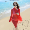 Großhandelsart und weise lange große Größe roter einfacher Strandschal Sarong
